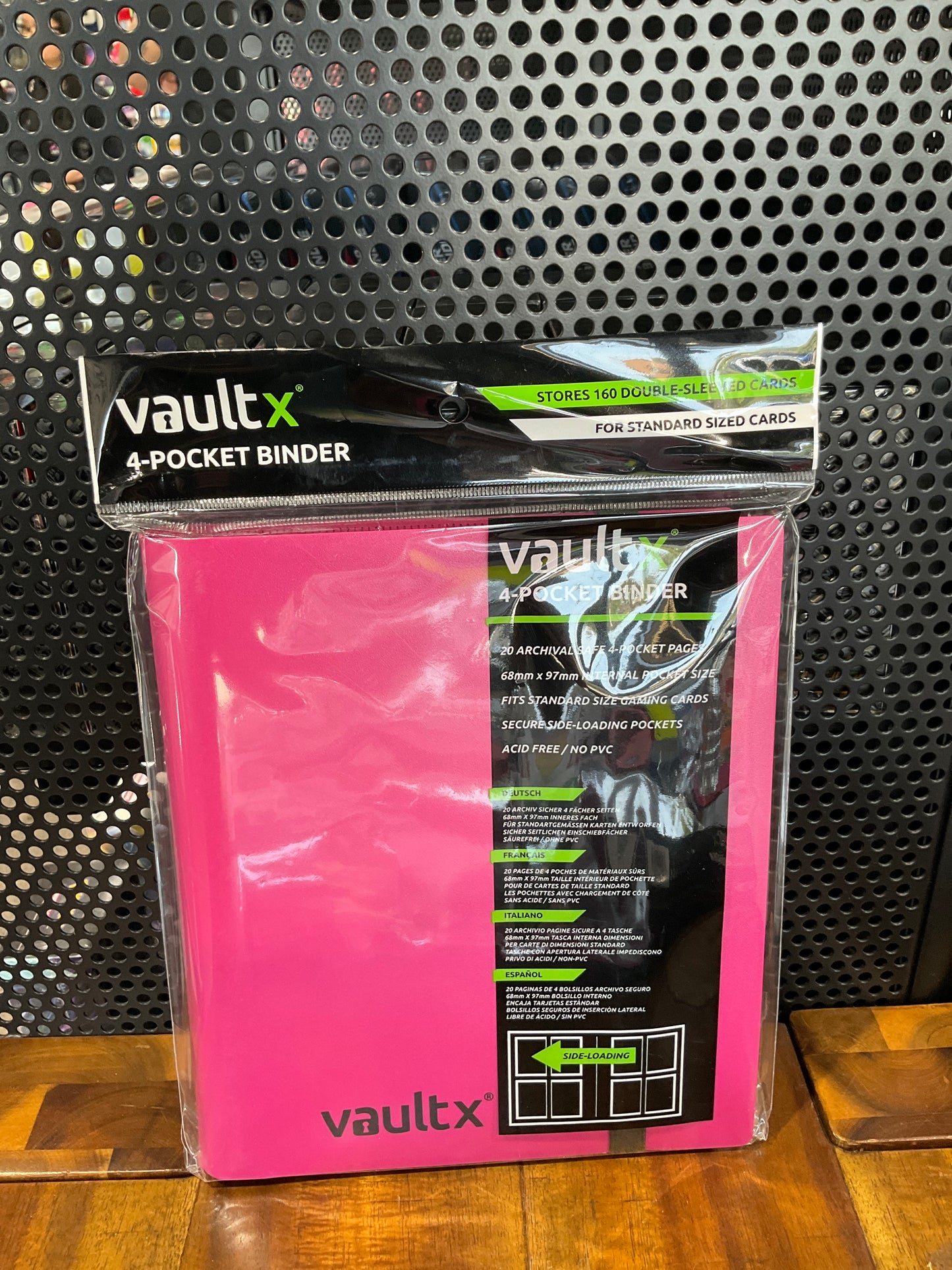 Vault X 4 Pocket Strap Binder Pink