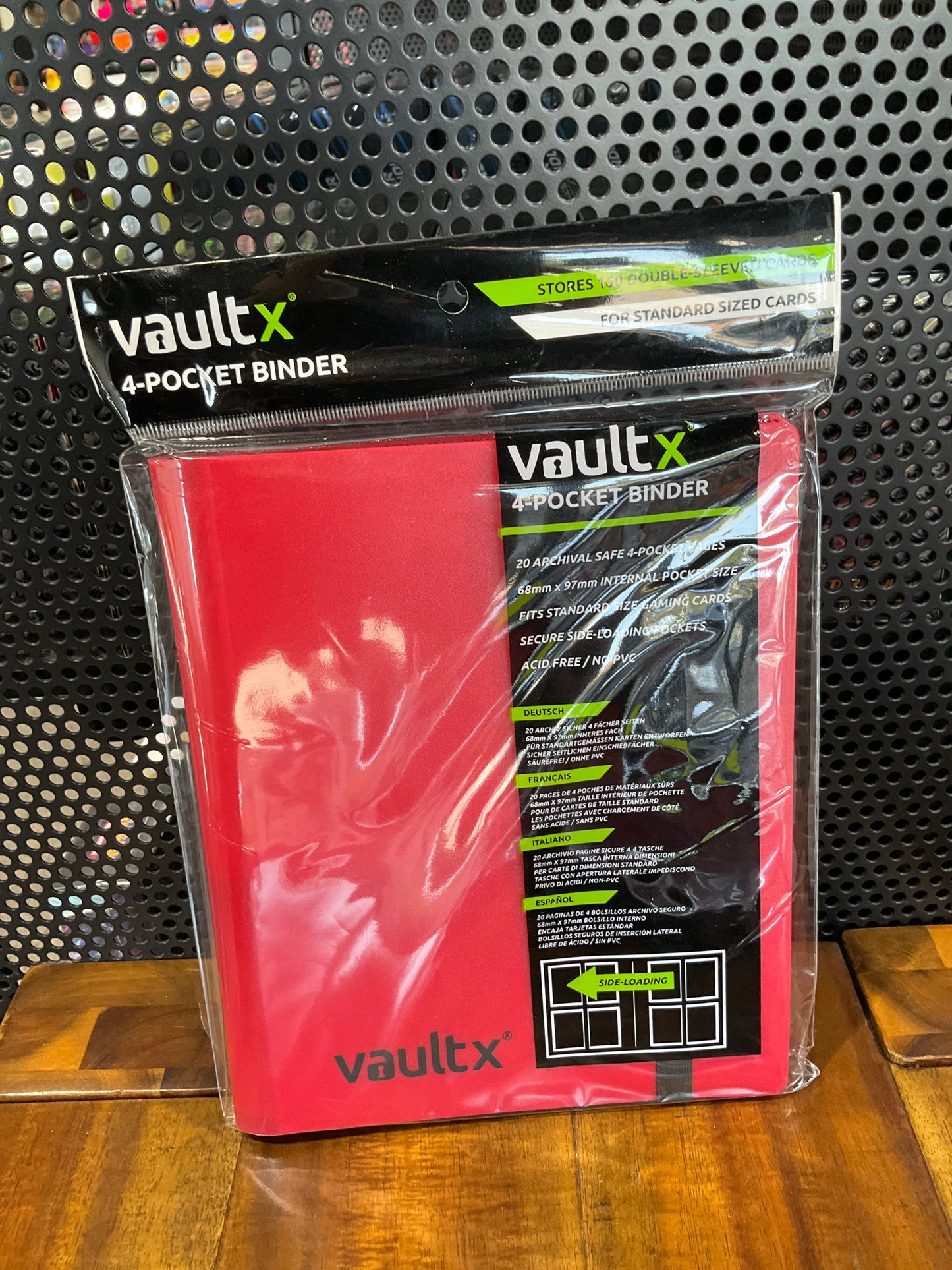 Vault X 4 Pocket Strap Binder Red