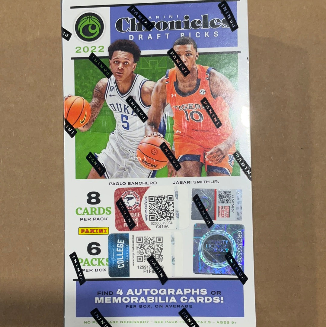 2022 Chronicles Draft Picks Basketball Hobby