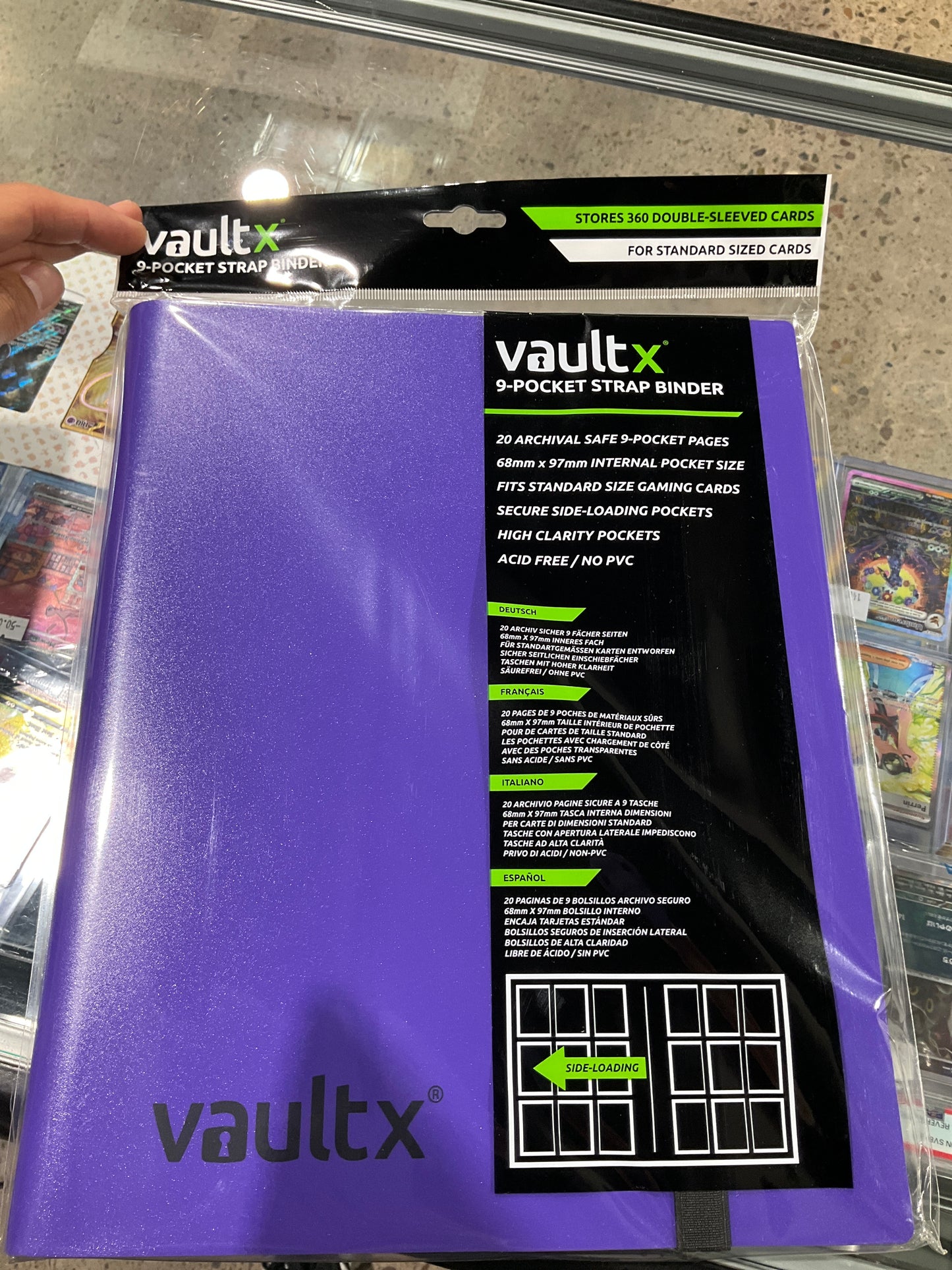 Vault X 9 Pocket Strap Binder Purple