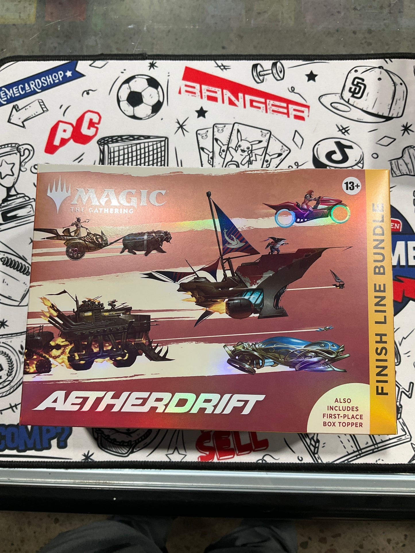 MTG Aetherdrift Finish Line Bundle Display