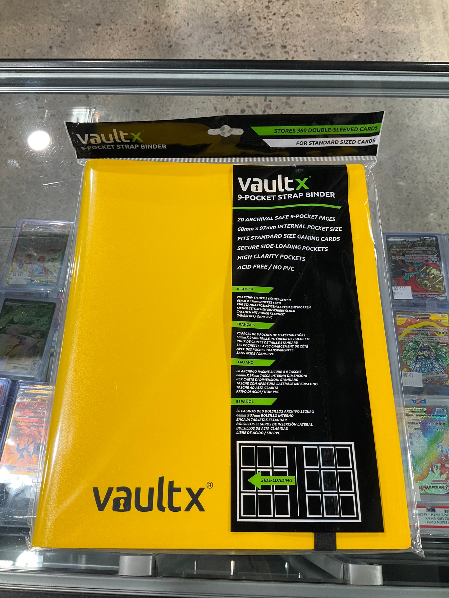 Vault X 9 Pocket Strap Binder Yellow