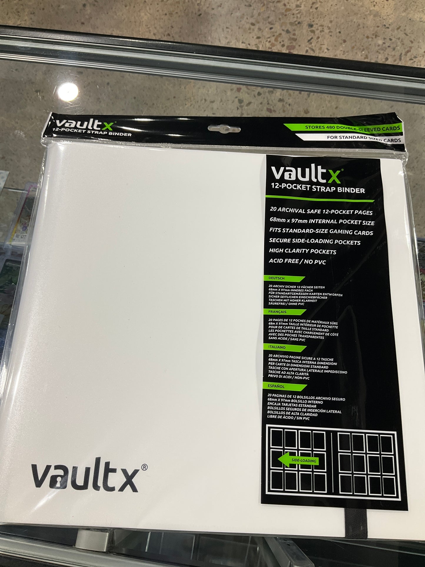 Vault X 12 Pocket Strap Binder White
