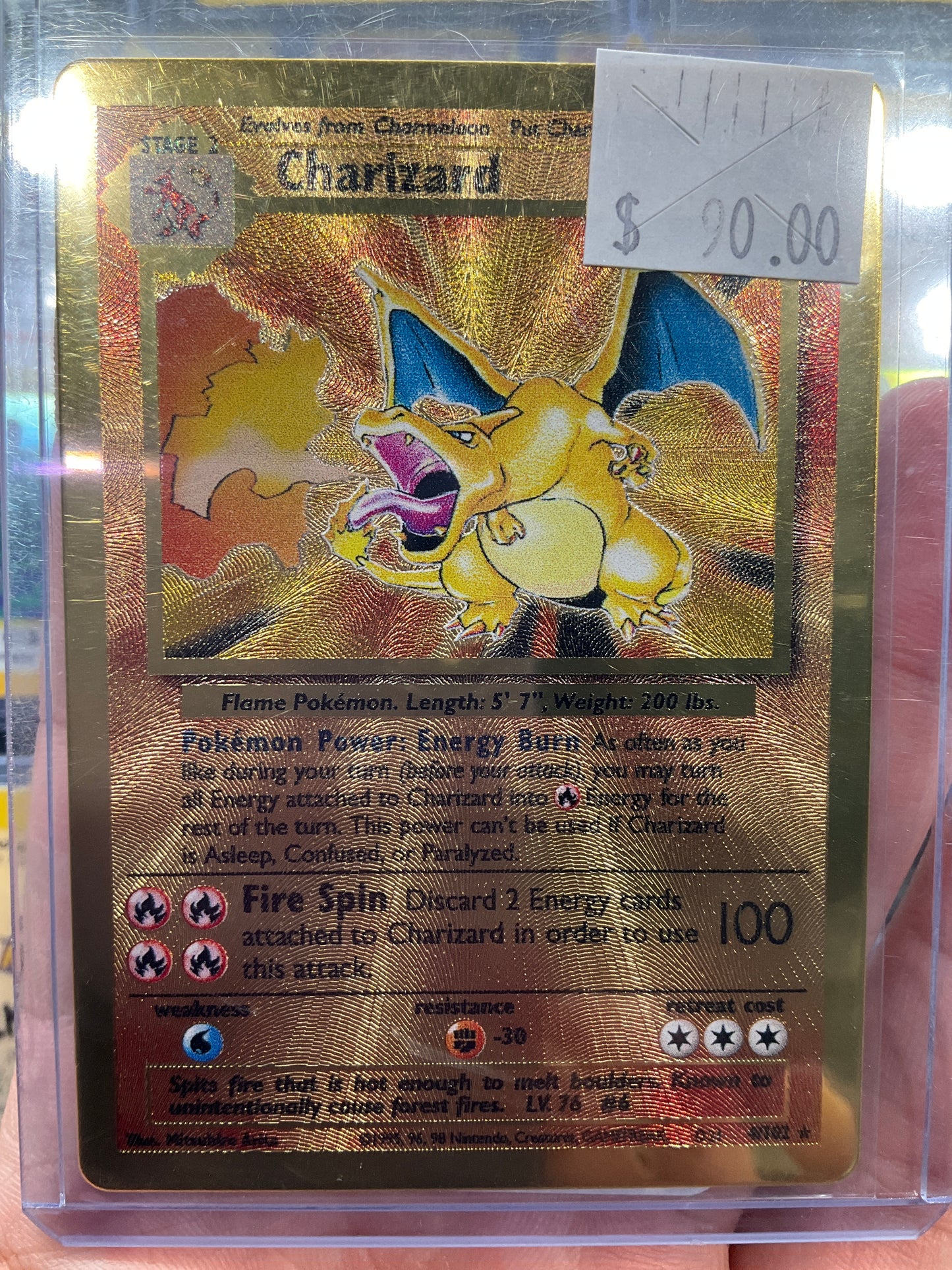 Pokemon Charizard Celebrations Gold Card