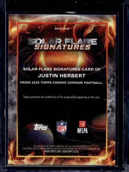 2025 Topps Cosmic Chrome Football Justin Herbert #SFS-JHE Gold /50
