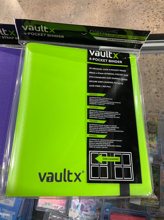 Vault X 4 Pocket Strap Green Binder