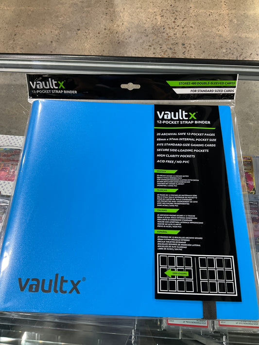 Vault X 12 Pocket Strap Binder Baby Blue