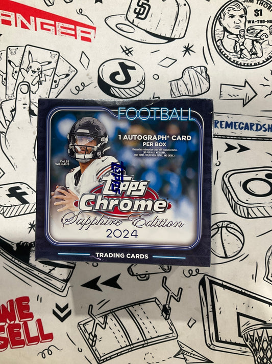 2024 Topps Chrome Sapphire NFL Hobby Box
