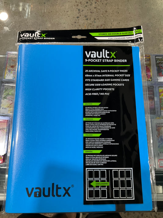 Vault X 9 Pocket Strap Binder Baby Blue