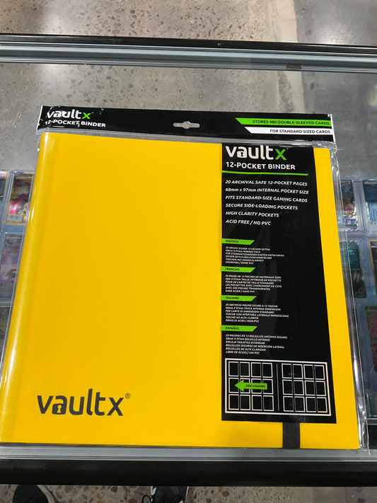 Vault X 12 Pocket Strap Binder Yellow