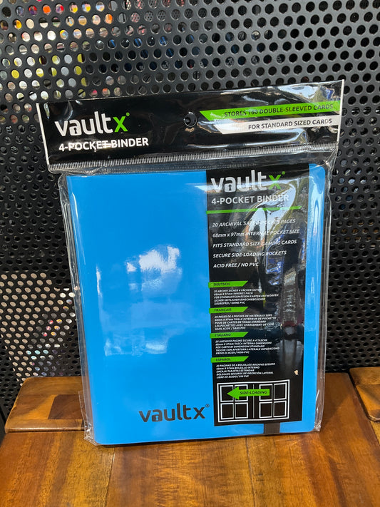 Vault X 4 Pocket Strap Binder Light Blue