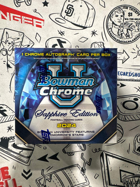 2024 Bowman Chrome U Sapphire Football Hobby Box