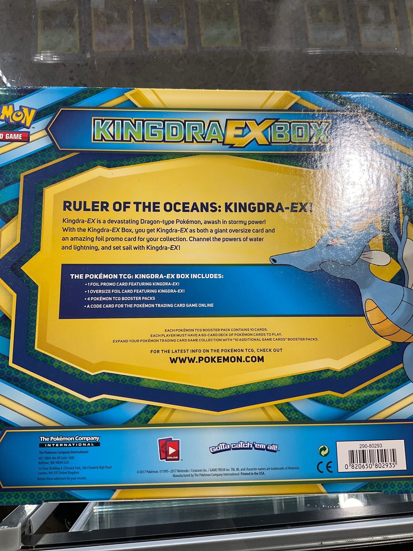 Pokémon Sun and Moon Kingdra EX Collection Box