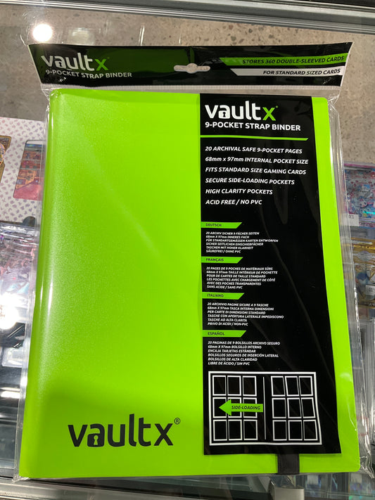 Vault X 9 Pocket Strap Binder Lime Green
