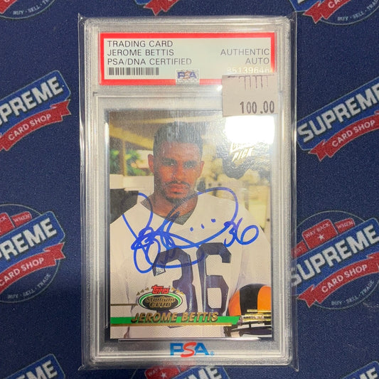 Jerome Bettis Rookie On Card Auto