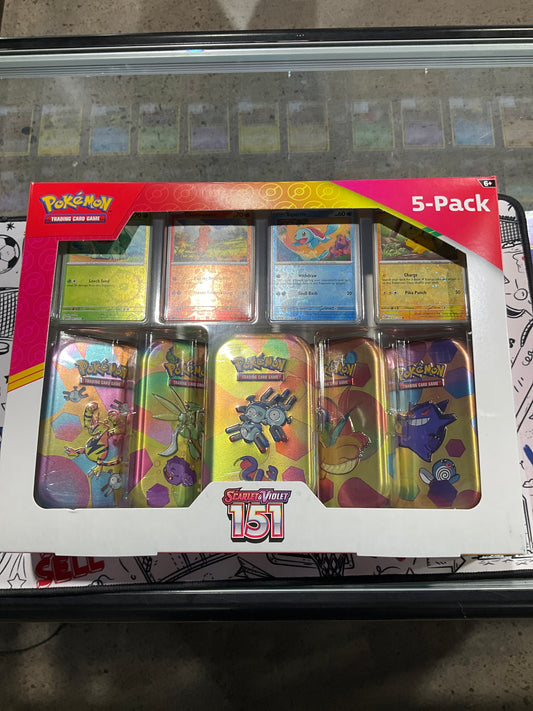 Pokemon 151 5 Pack Tin Collection