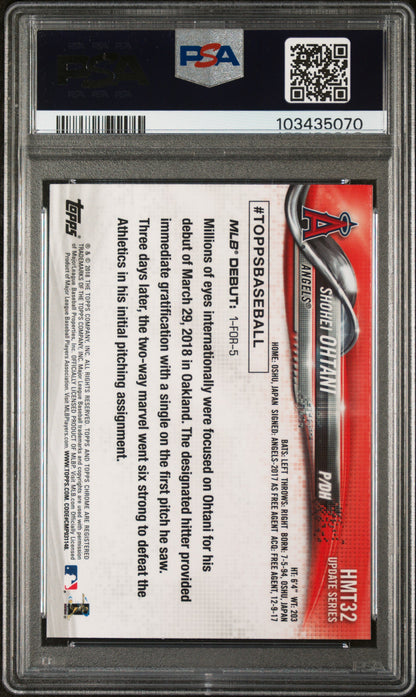 2018 Topps Chrome Update Shohei Ohtani #HMT32 PSA 10