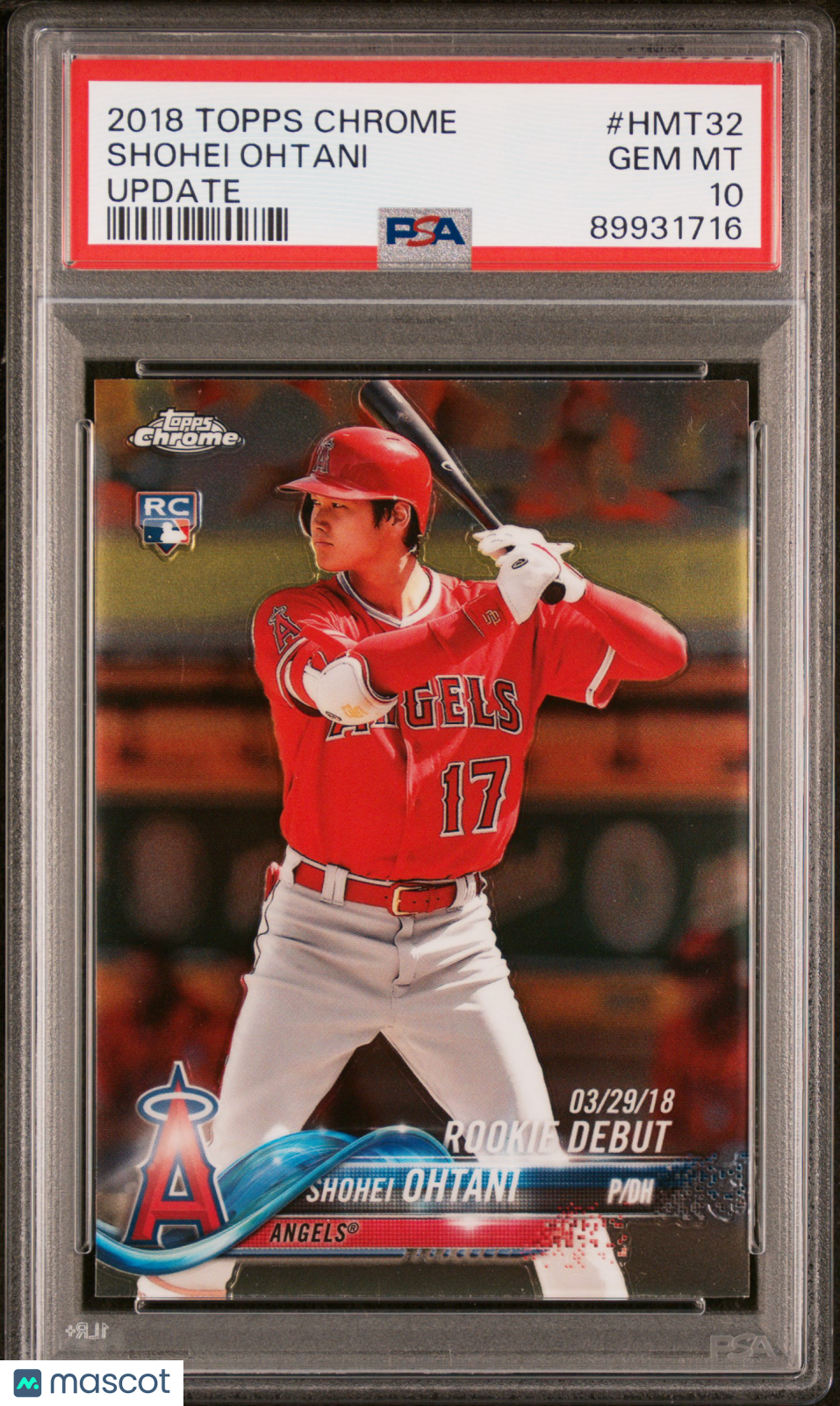 2018 Topps Chrome Update Shohei Ohtani #HMT32 PSA 10