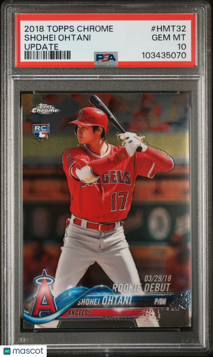 2018 Topps Chrome Update Shohei Ohtani #HMT32 PSA 10
