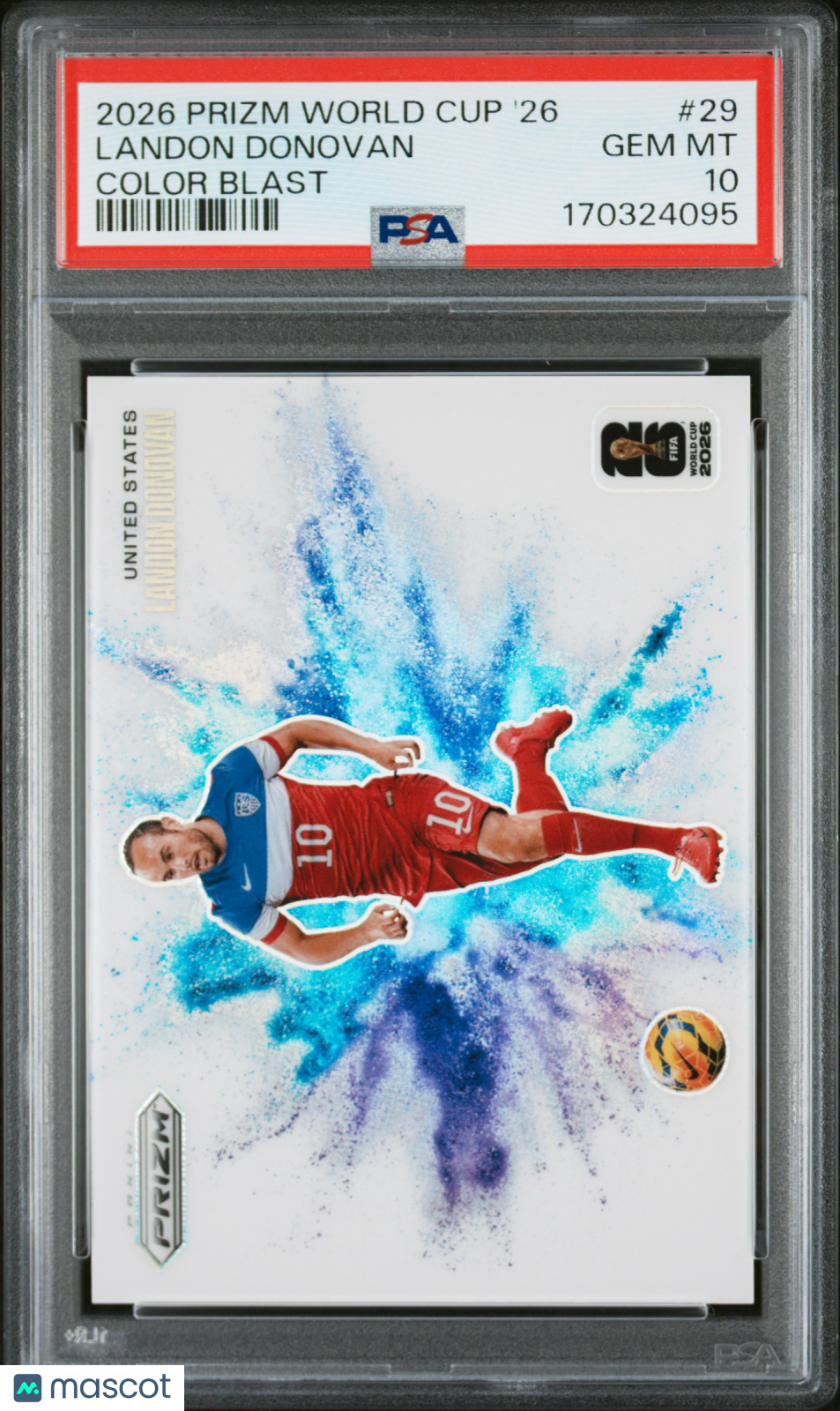 2026 Panini Prizm FIFA World Cup 2026 Color Blast Landon Donovan #29 PSA 10