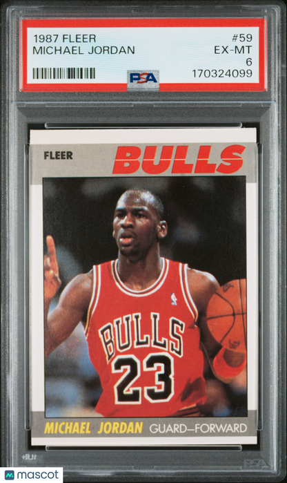 1987 Fleer Michael Jordan #59 PSA 6